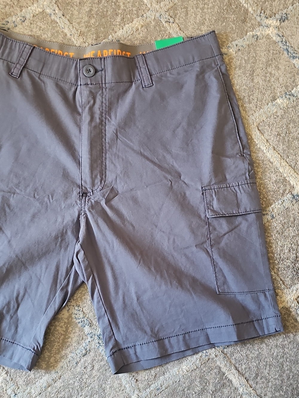 Men's Gray Cargo Shorts - Casual Everyday Wear Size 38